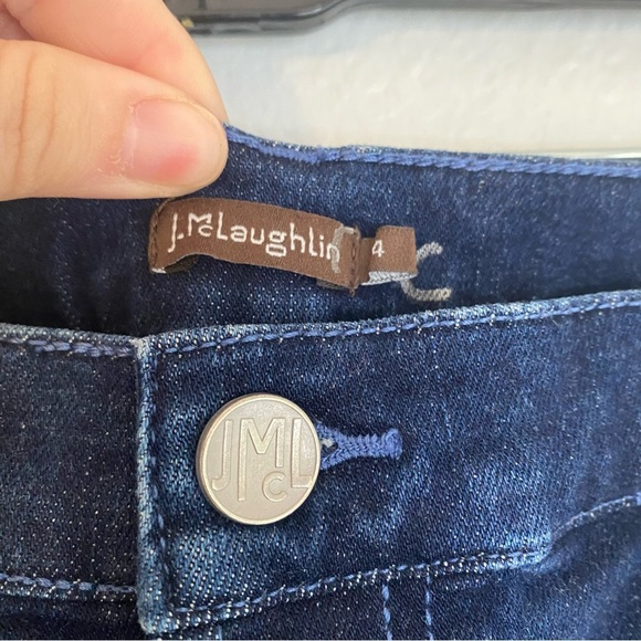 J Mclaughlin High Rise Jeans Womens Size 4 Demi Boot Side Stripe - Picture 4 of 6